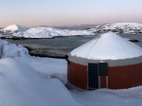 Elements Arctic Camp yurt at Rebbenesøya north of Tromso