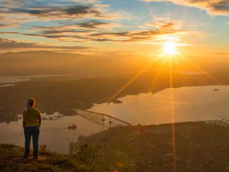 Midnight sun above Tromsø