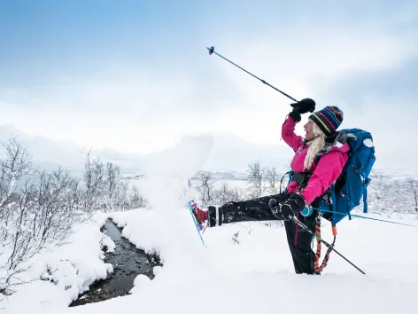 Snowshoeing and having fun in Tromsø