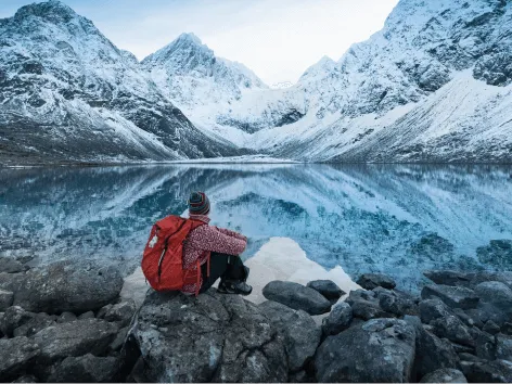 Lady at Blåisvannet in Lyngen