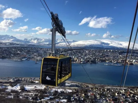 The Cable Car with Tromsø in the background