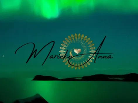 Northern Lights over Marieke Anna logo