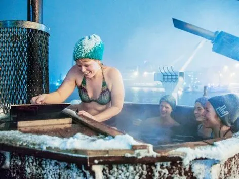 Jacuzzi on board Vulkana in Tromso, Northern Norway