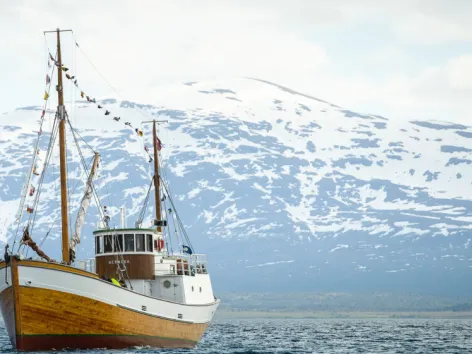 boat Hermes Tromsø mountains