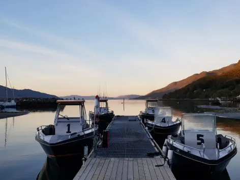 camp for havfiske, dykking og utendørsaktiviteter