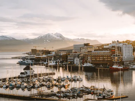 utsikt over Tromsø sentrum