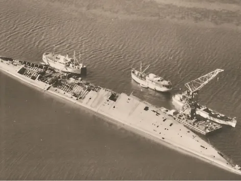 Tirpitz sank utenfor Håkøya under andre verdenskrig