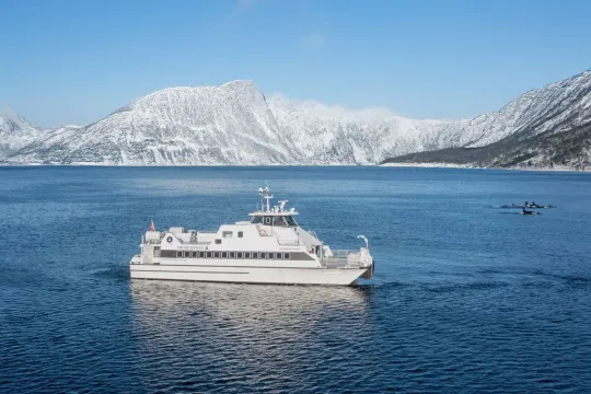 Cruise Service boat among the fjords