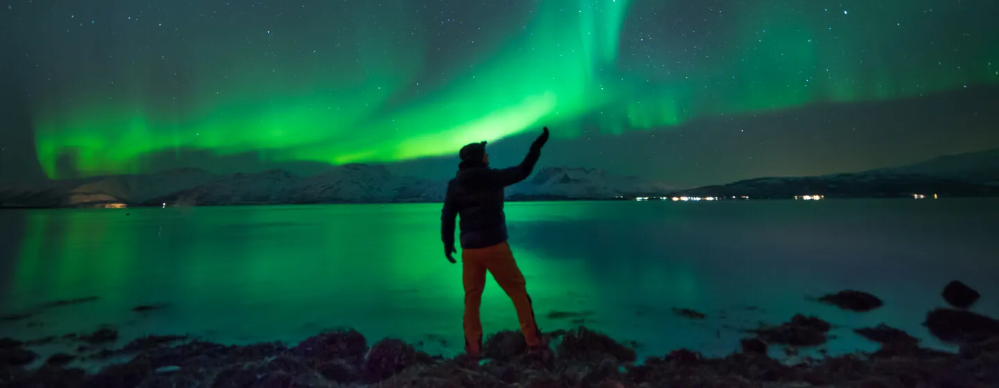 Looking out for northern lights in the Tromso region in Northern Norway