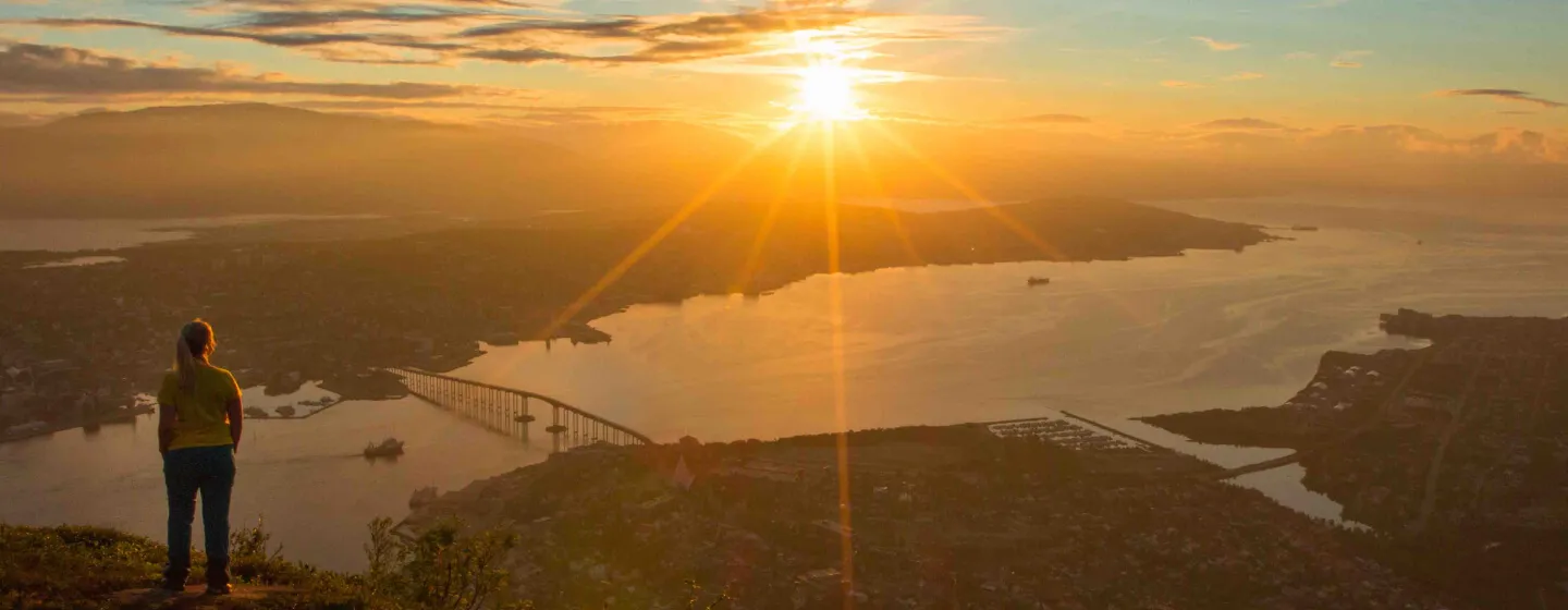 Midnight sun above Tromsø