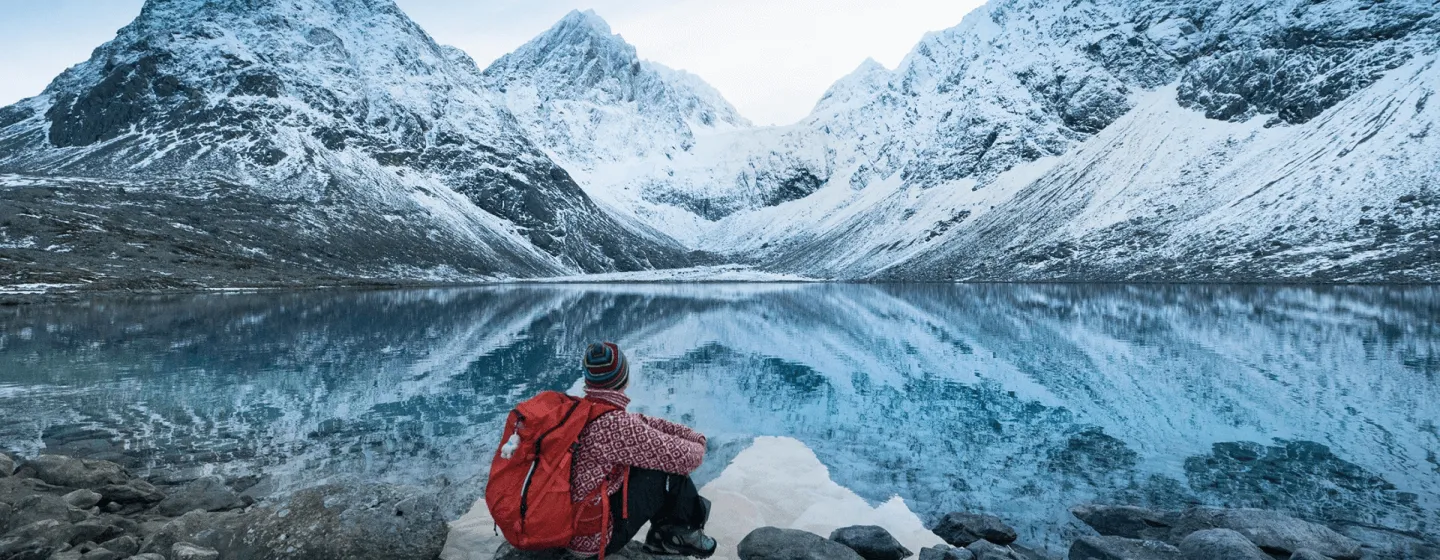 Lady at Blåisvannet in Lyngen 