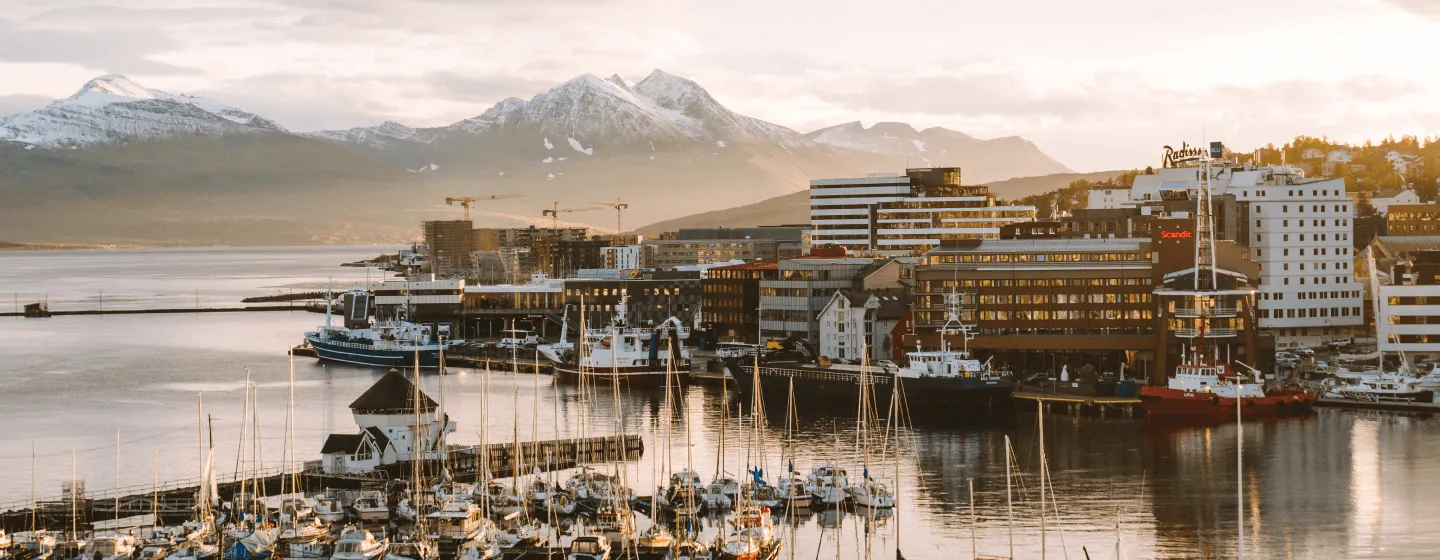 utsikt over Tromsø sentrum